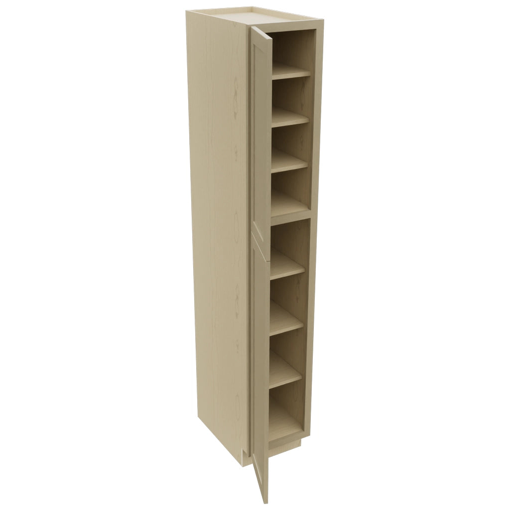 Fabuwood Galaxy Desert Oak TP152490 Tall Pantry Cabinet, Open View
