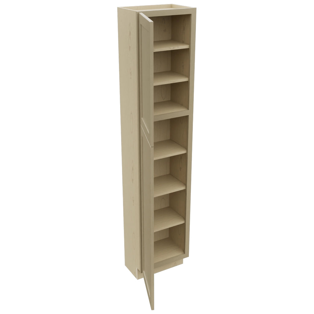 Fabuwood Galaxy Desert Oak TP181284 Tall Pantry Cabinet, Open View