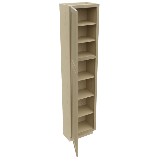 Fabuwood Galaxy Desert Oak TP181284 Tall Pantry Cabinet, Open View
