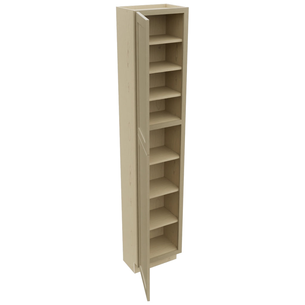 Fabuwood Galaxy Desert Oak TP181290 Tall Pantry Cabinet, Open View