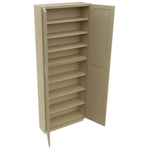 Fabuwood Galaxy Desert Oak TP361293 Tall Pantry Cabinet, Open View