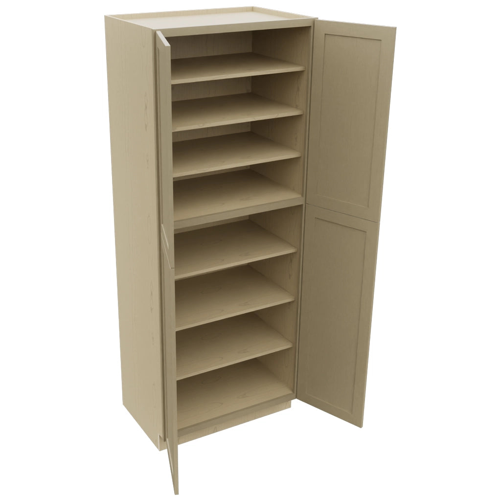 Fabuwood Galaxy Desert Oak TP362493 Tall Pantry Cabinet, Open View