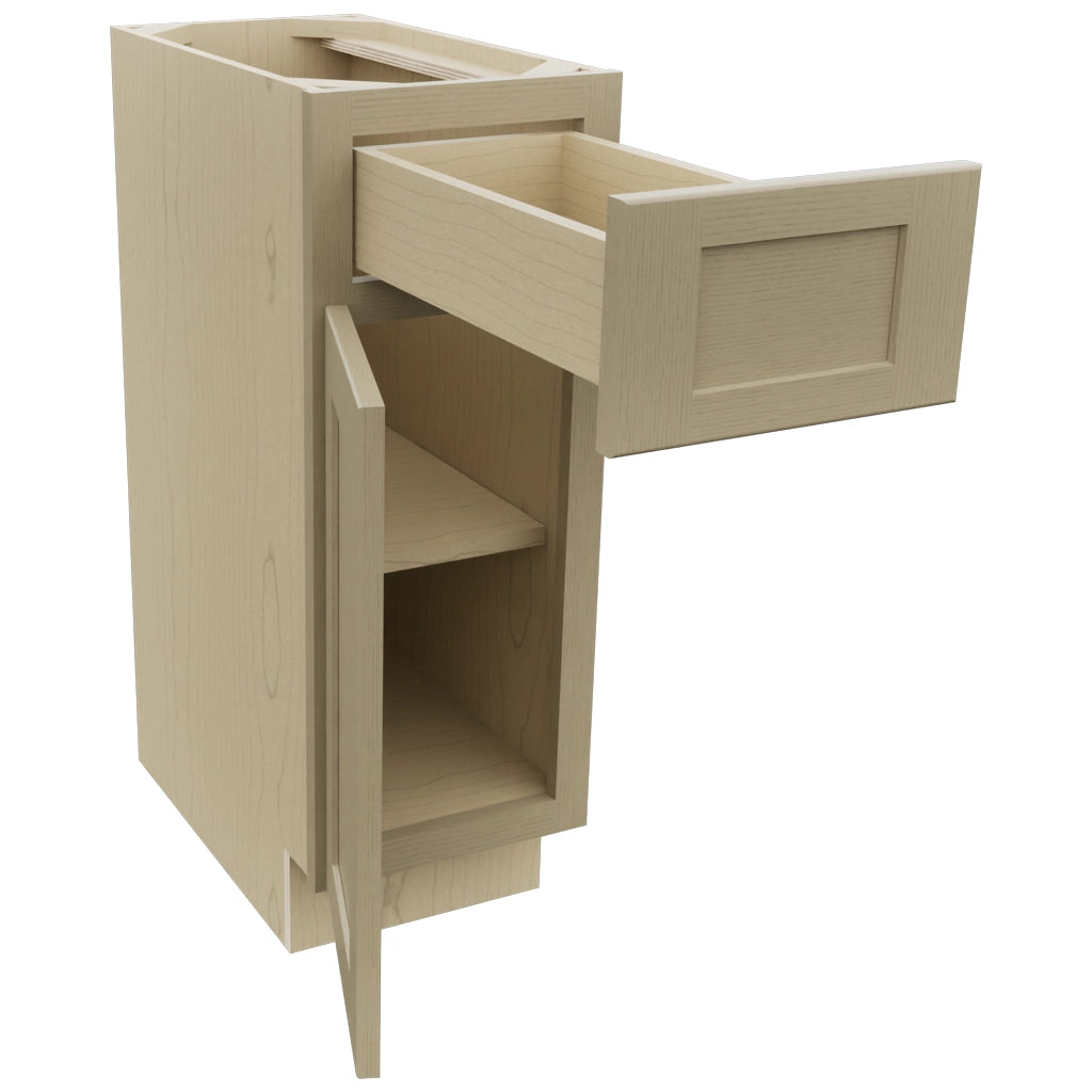 Fabuwood Galaxy Desert Oak VB12-34 Vanity Base Standard Cabinet, Open View