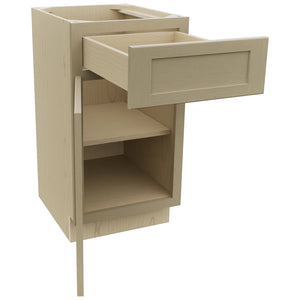 Fabuwood Galaxy Desert Oak VB18-34 Vanity Base Standard Cabinet, Open View