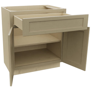 Fabuwood Galaxy Desert Oak VB30-34 Vanity Base Standard Cabinet, Open View