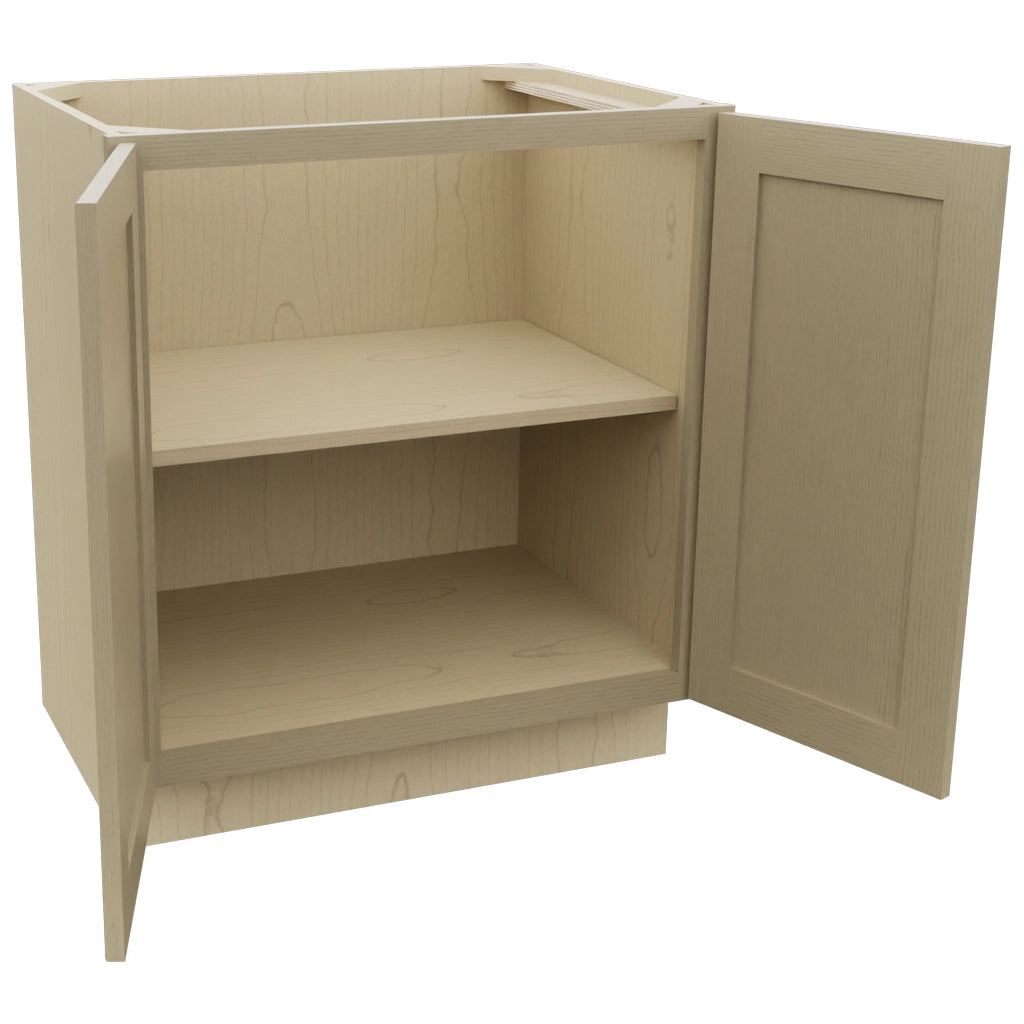 Fabuwood Galaxy Desert Oak VB30FD Vanity Base Full Height Cabinet, Open View