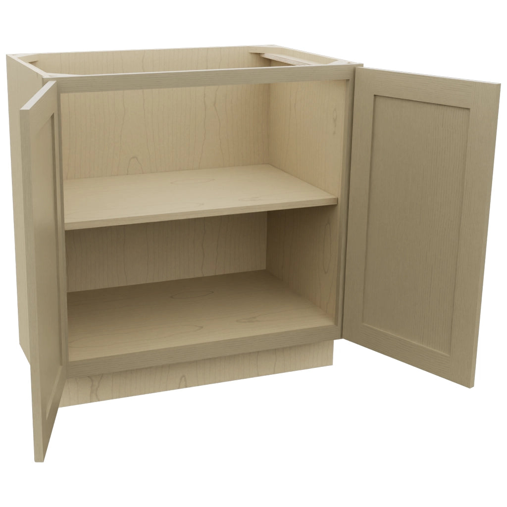 Fabuwood Galaxy Desert Oak VB33FD Vanity Base Standard Cabinet, Open View