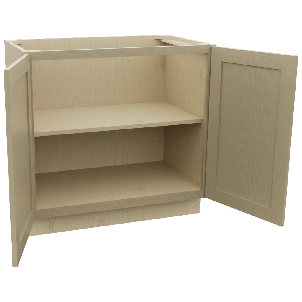 Fabuwood Galaxy Desert Oak VB36FD Vanity Base Full Height Cabinet, Open View