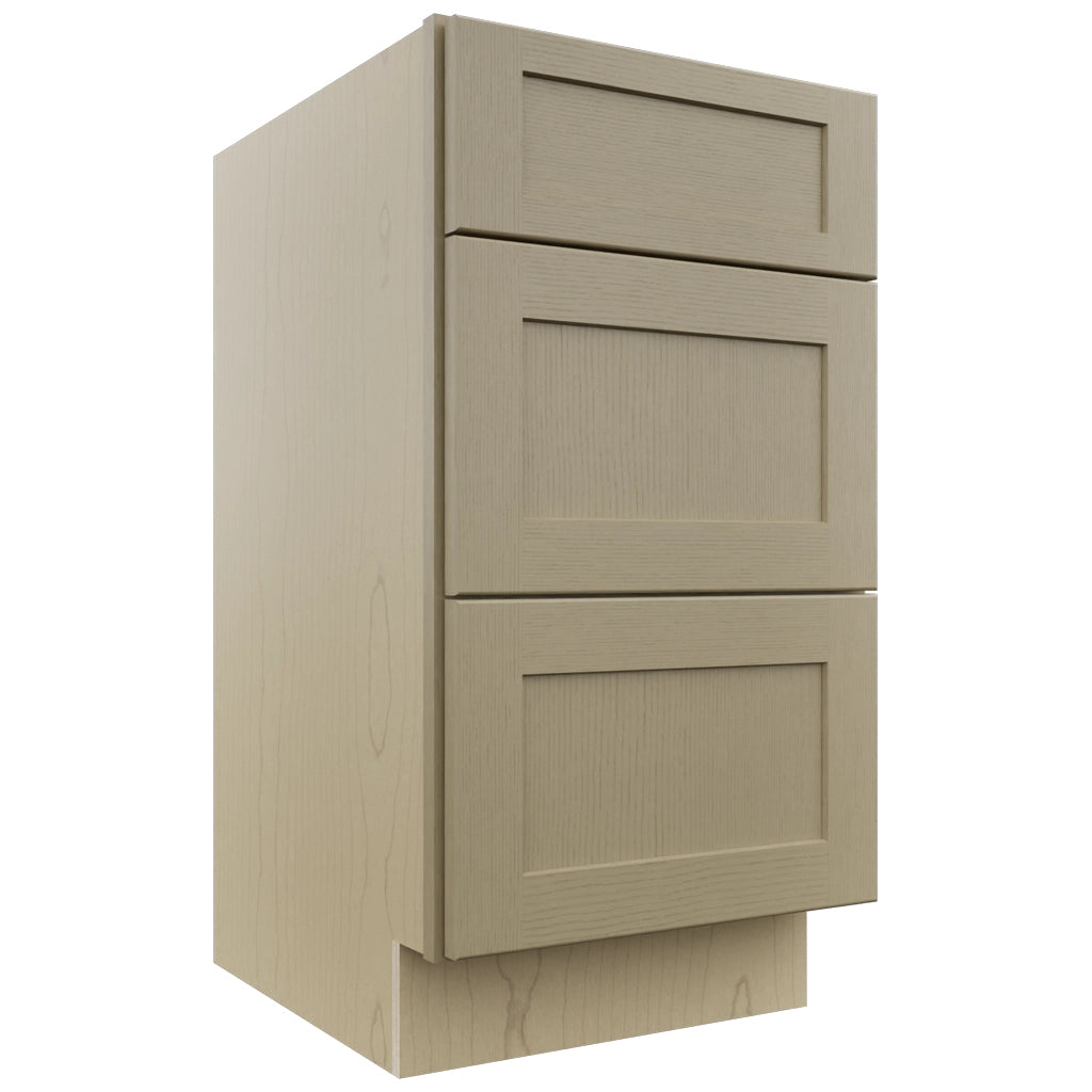 Fabuwood Galaxy Desert Oak VDB18-34 Vanity Drawer Cabinet, Front View