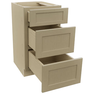 Fabuwood Galaxy Desert Oak VDB18-34 Vanity Drawer Cabinet, Open View