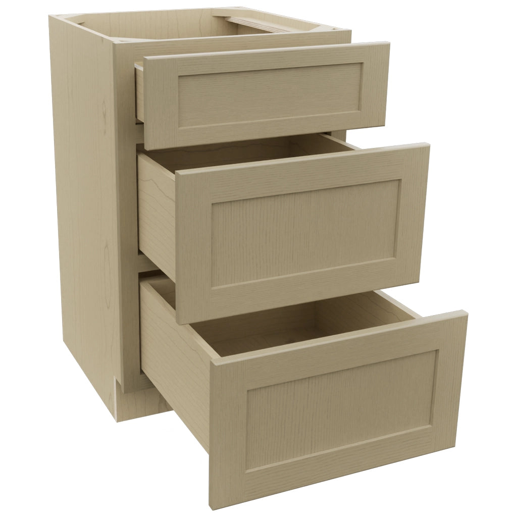 Fabuwood Galaxy Desert Oak VDB21-34 Vanity Drawer Cabinet, Open View