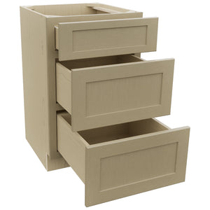 Fabuwood Galaxy Desert Oak VDB21-34 Vanity Drawer Cabinet, Open View