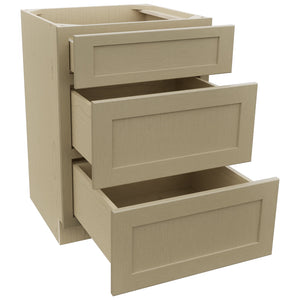 Fabuwood Galaxy Desert Oak VDB24-34 Vanity Drawer Cabinet, Open View