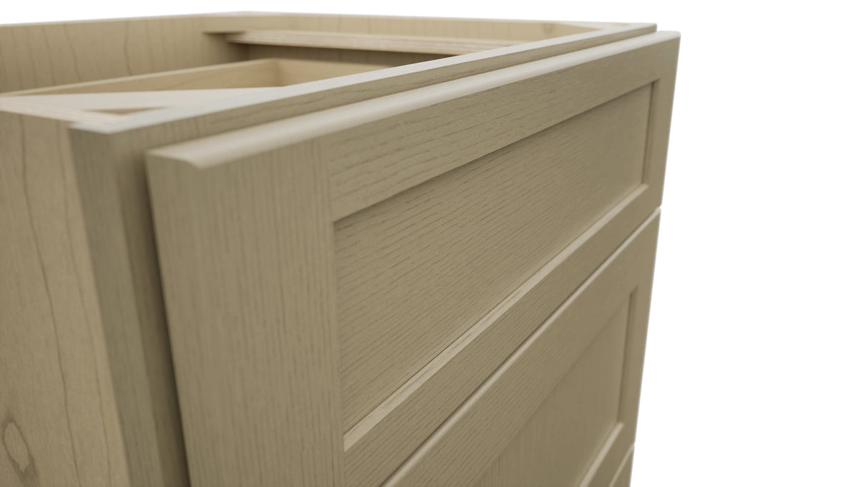 Fabuwood Galaxy Desert Oak VDB24-34 Vanity Drawer Cabinet, Detail View