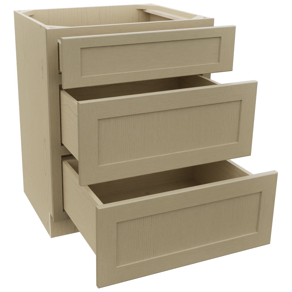Fabuwood Galaxy Desert Oak VDB27-34 Vanity Drawer Cabinet, Open View