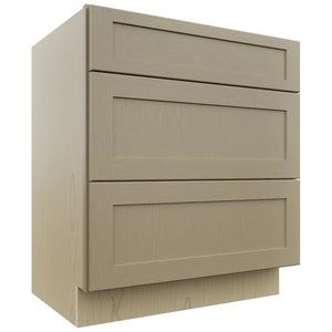 Fabuwood Galaxy Desert Oak VDB30-34 Vanity Drawer Cabinet, Front View