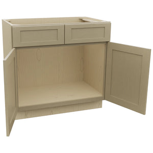 Fabuwood Galaxy Desert Oak VSB36-34 Vanity Sink Cabinet, Open View