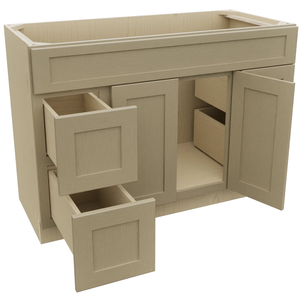 Fabuwood Galaxy Desert Oak VSD30DR Vanity Combo Cabinet, Open View