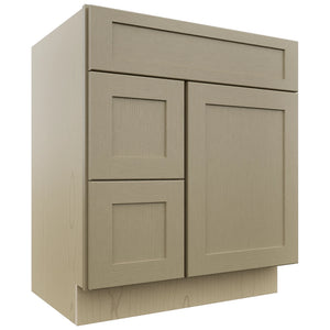 Fabuwood Galaxy Desert Oak VSD36DL Vanity Combo Cabinet, Front View