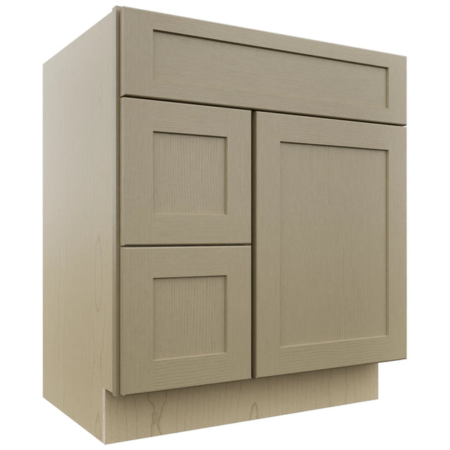 Fabuwood Galaxy Desert Oak VSD36DL Vanity Combo Cabinet, Front View