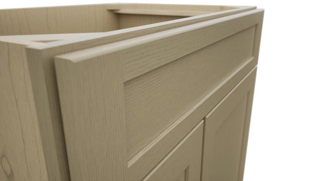 Fabuwood Galaxy Desert Oak VSD36DL Vanity Combo Cabinet, Detail View