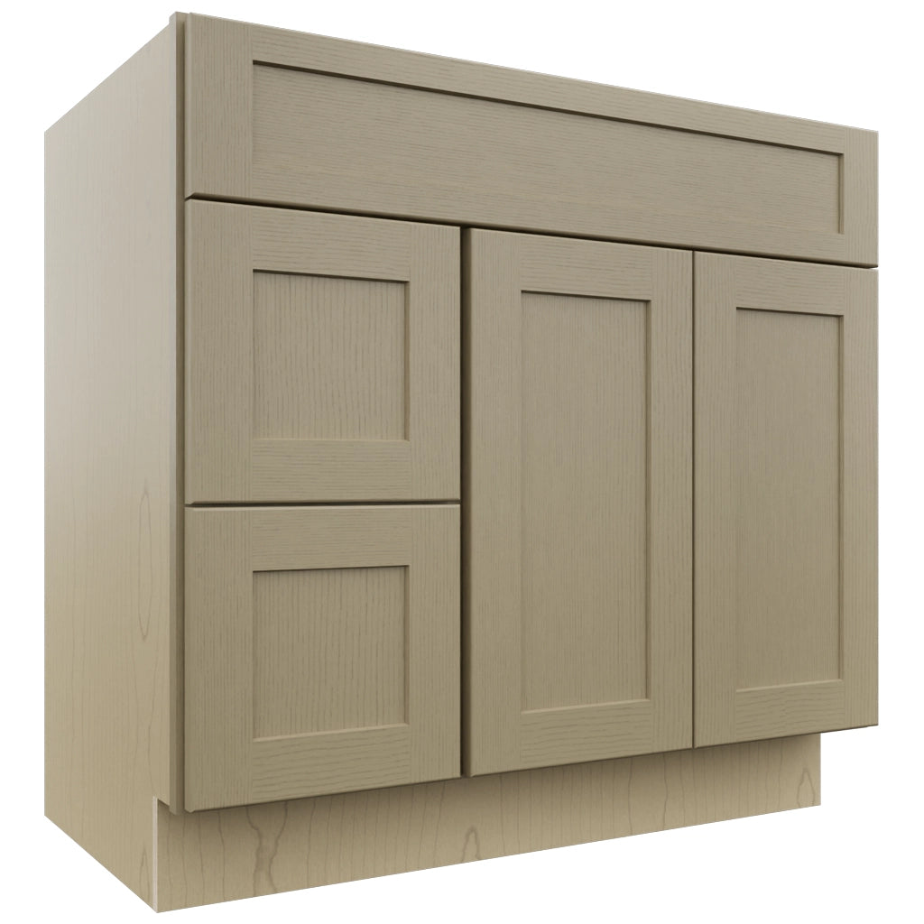 Fabuwood Galaxy Desert Oak VSD42 Vanity Combo Cabinet, Front View
