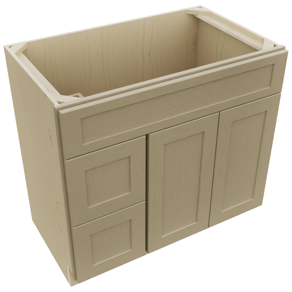 Fabuwood Galaxy Desert Oak VSD42 Vanity Combo Cabinet, Top View