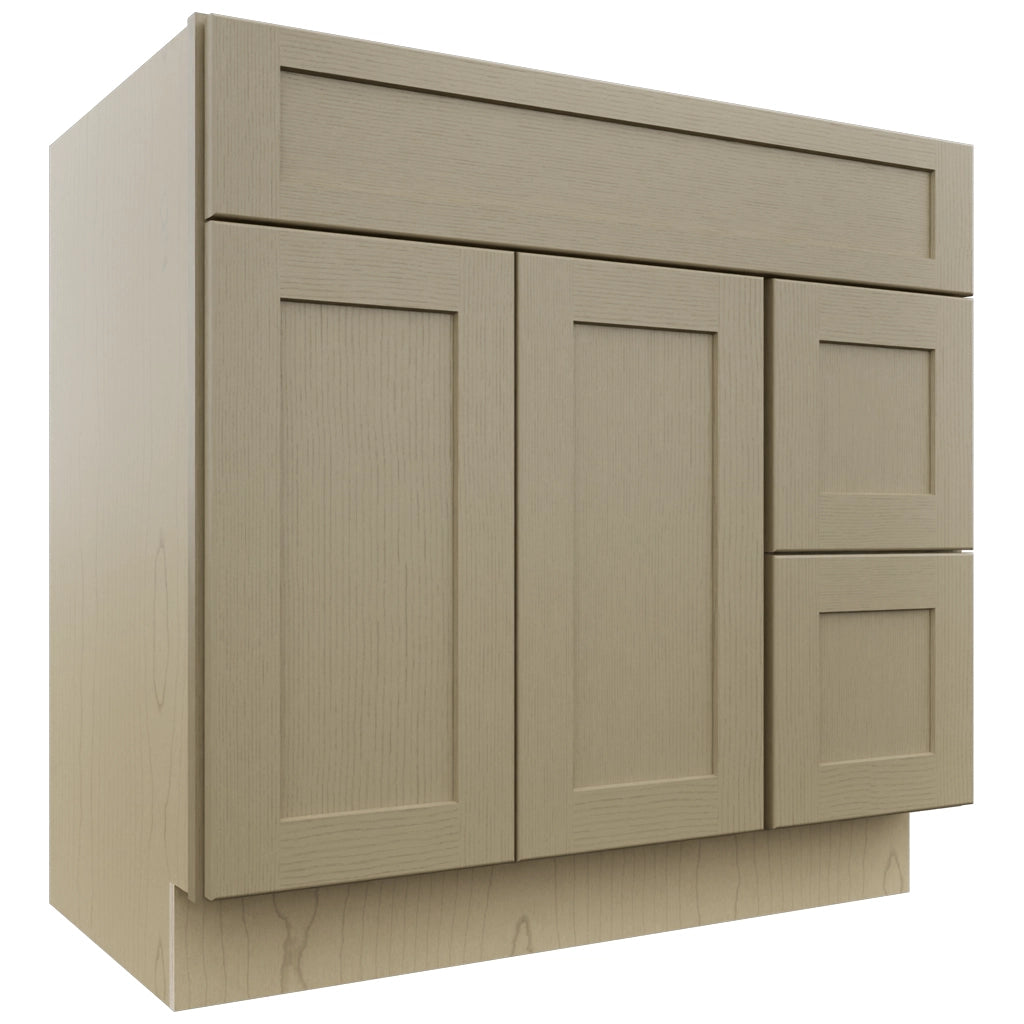 Fabuwood Galaxy Desert Oak VSD48 Vanity Combo Cabinet, Front View