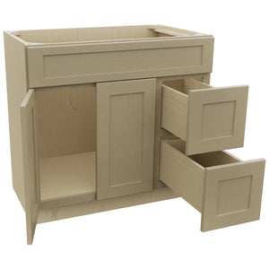 Fabuwood Galaxy Desert Oak VSD48 Vanity Combo Cabinet, Open View