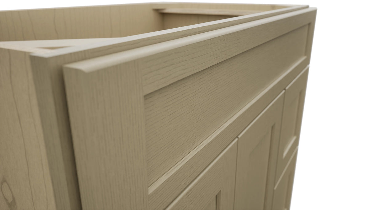 Fabuwood Galaxy Desert Oak VSD48 Vanity Combo Cabinet, Detail View