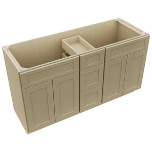 Fabuwood Galaxy Desert Oak VSD60DOUBLE Vanity Combo Cabinet, Top View