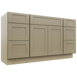 Fabuwood Galaxy Desert Oak VSD60SINGLE Vanity Combo Cabinet, Front View