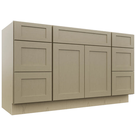 Fabuwood Galaxy Desert Oak VSD60SINGLE Vanity Combo Cabinet, Front View