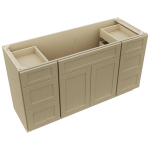 Fabuwood Galaxy Desert Oak VSD60SINGLE Vanity Combo Cabinet, Top View