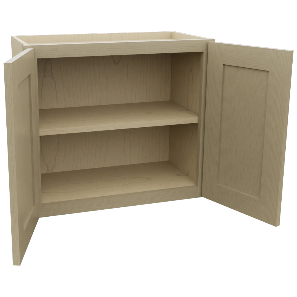 Fabuwood Galaxy Desert Oak W2421 Wall Standard Cabinet, Open View