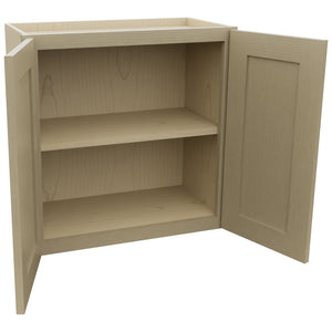Fabuwood Galaxy Desert Oak W2424 Wall Standard Cabinet, Open View