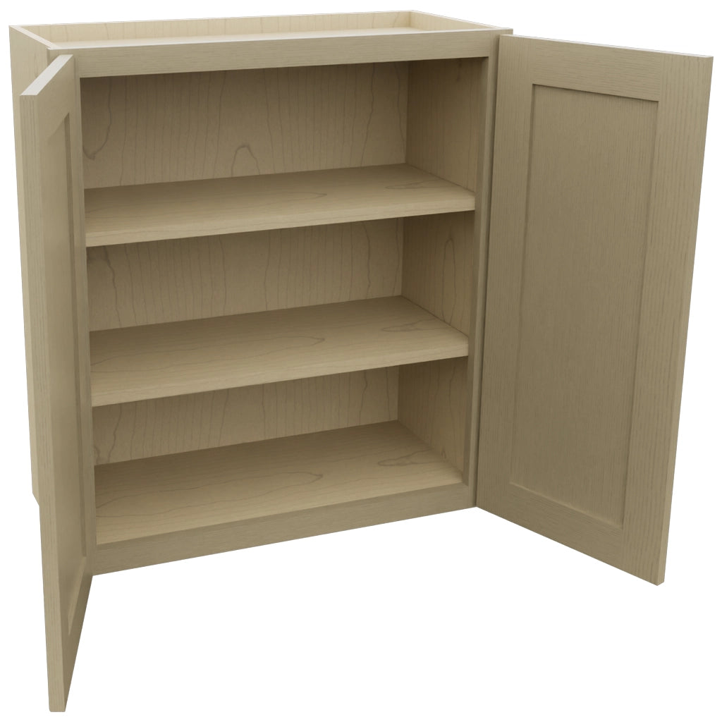 Fabuwood Galaxy Desert Oak W2730 Wall Standard Cabinet, Open View