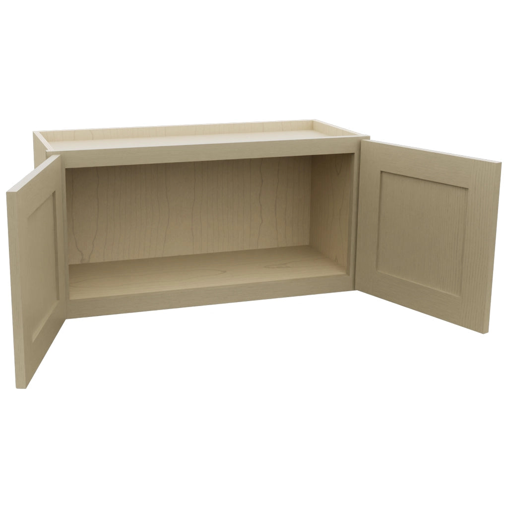 Fabuwood Galaxy Desert Oak W3015 Wall Standard Cabinet, Open View