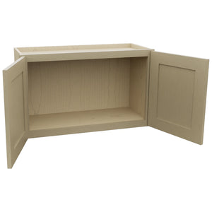 Fabuwood Galaxy Desert Oak W3018 Wall Standard Cabinet, Open View