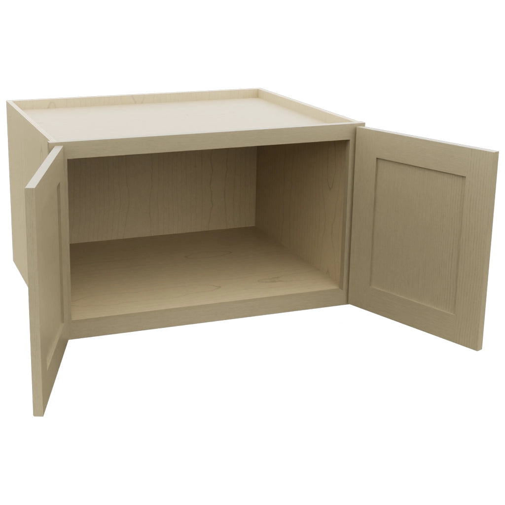 Fabuwood Galaxy Desert Oak W301824 Wall Deep Cabinet, Open View