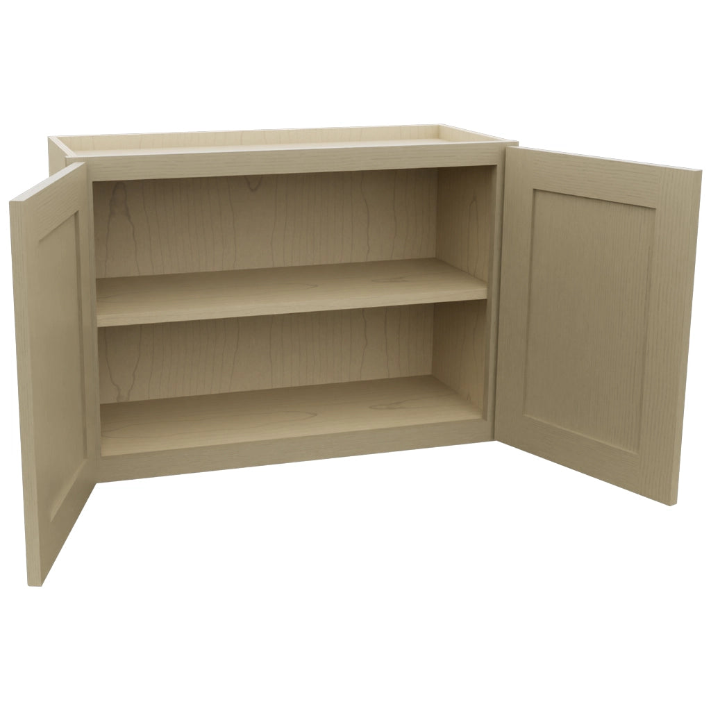 Fabuwood Galaxy Desert Oak W3021 Wall Standard Cabinet, Open View