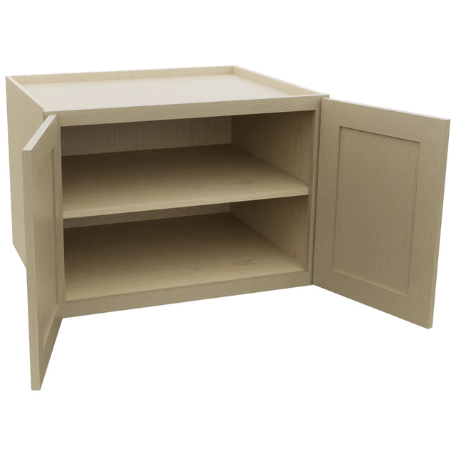 Fabuwood Galaxy Desert Oak W302124 Wall Deep Cabinet, Open View