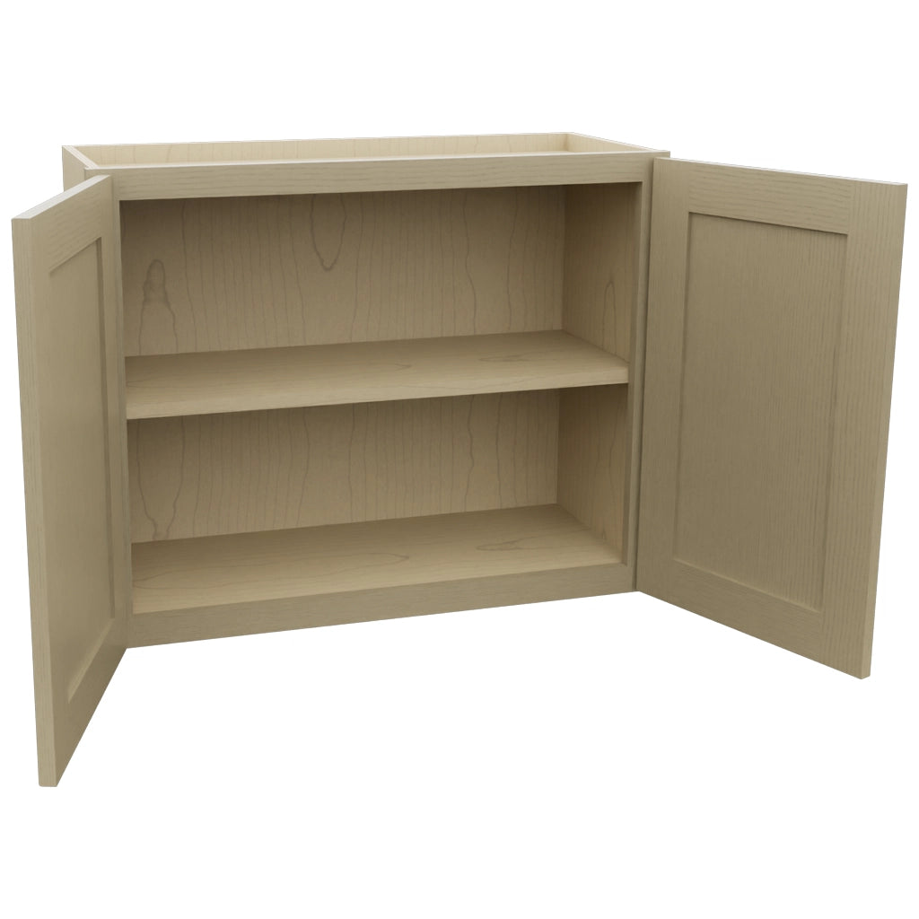 Fabuwood Galaxy Desert Oak W3024 Wall Standard Cabinet, Open View