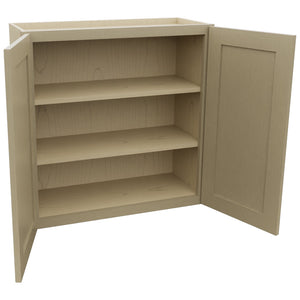 Fabuwood Galaxy Desert Oak W3030 Wall Standard Cabinet, Open View