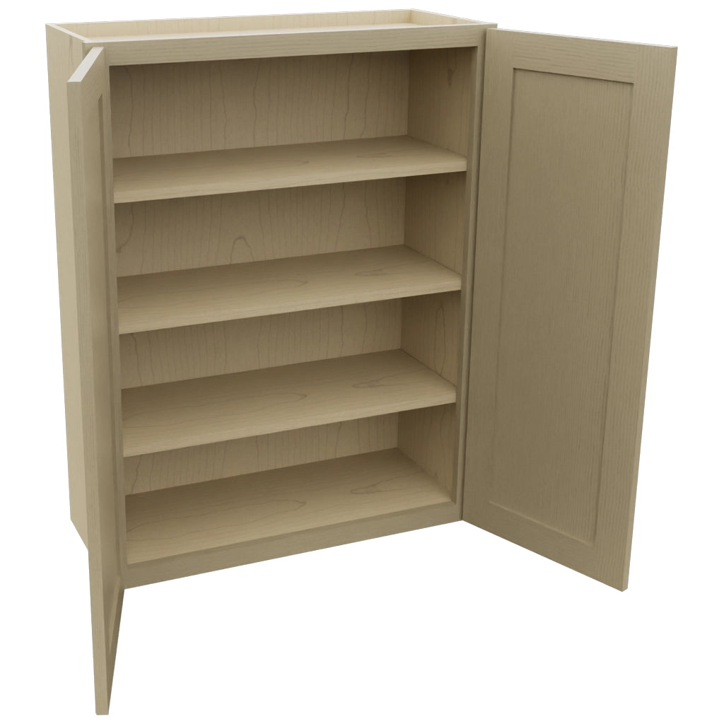 Fabuwood Galaxy Desert Oak W3039 Wall Standard Cabinet, Open View