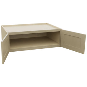 Fabuwood Galaxy Desert Oak W361224 Wall Deep Cabinet, Open View