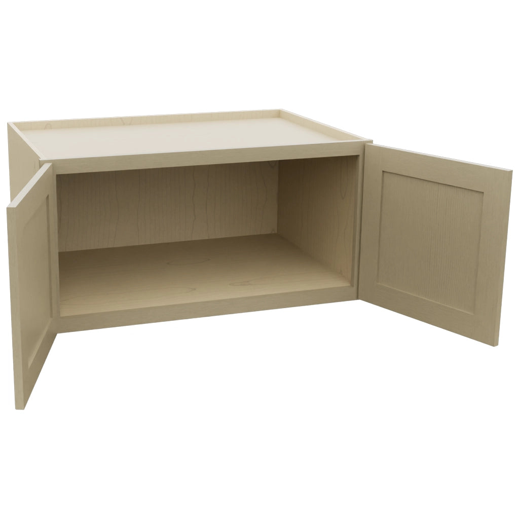 Fabuwood Galaxy Desert Oak W361824 Wall Deep Cabinet, Open View