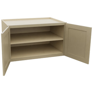 Fabuwood Galaxy Desert Oak W362124 Wall Deep Cabinet, Open View