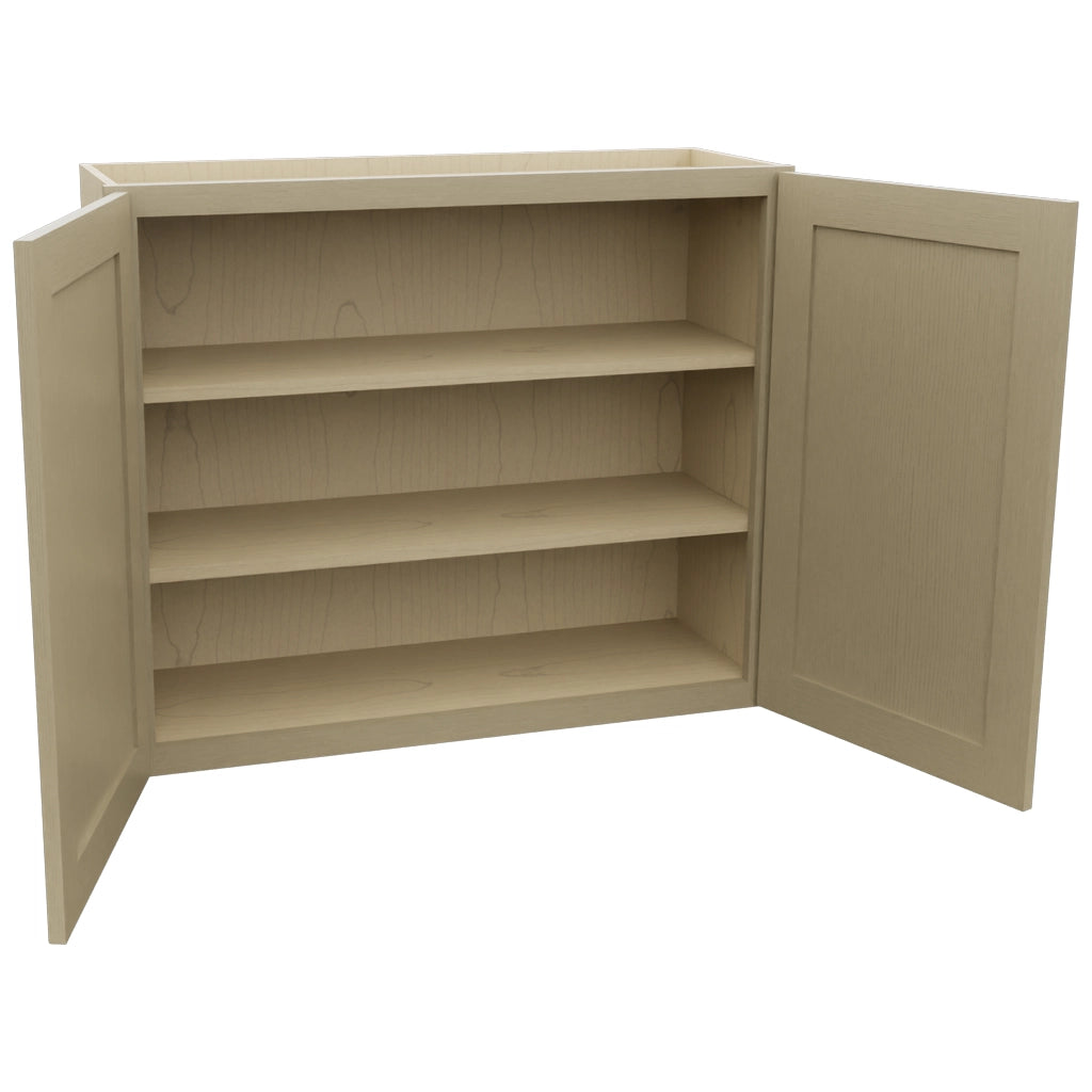 Fabuwood Galaxy Desert Oak W3630 Wall Standard Cabinet, Open View