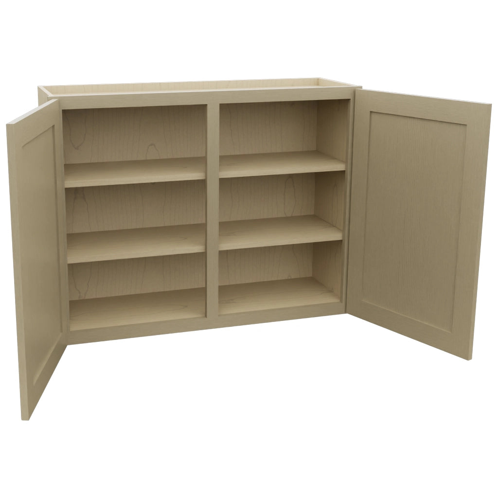 Fabuwood Galaxy Desert Oak W3930 Wall Standard Cabinet, Open View